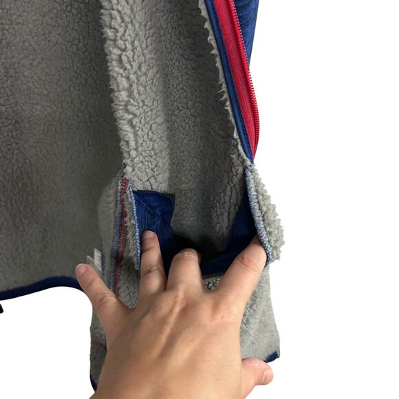 Sporty Fanwear Zip Jacket NFL Giants Sherpa Blue GIII Size L - Picture 9 of 9